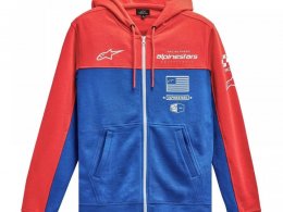 Sweat Ã  capuche Alpinestars H Block rouge/bleu