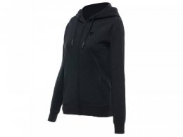 Sweat zippÃ© Ã  capuche femme Dainese Logo Lady noir/noir