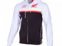 Sweat zippÃ© Ã  capuche Honda HRC MM93 anthracite/blanc/rouge 2023