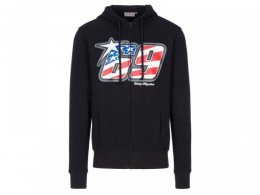 Sweat zippÃ© Ã  capuche Nicky Hayden 69 noir