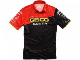 Tee-shirt 100% Geico/Honda Team noir/rouge