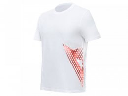 Tee-shirt Dainese Big Logo blanc/rouge fluo