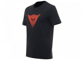 Tee-shirt Dainese Logo noir/rouge fluo