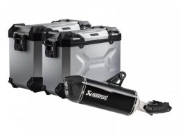 Valises latÃ©rales SW-MOTECH TRAX ADV aluminium 45/37L + silencieux Ak