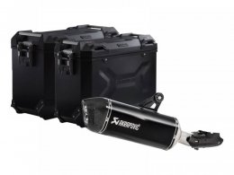 Valises latÃ©rales SW-MOTECH TRAX ADV noires 45/37L + silencieux Akrap