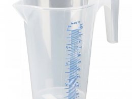 Verre doseur transparent graduÃ© plastique Pressol 1L