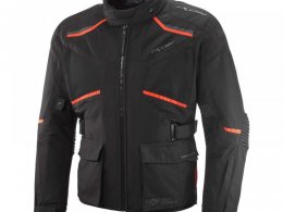 Veste textile Ixon Midgard Air noir/rouge vif - Grandes tailles