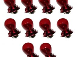 Ampoules / lampes 12v 15w rouge culot P26S (boite de 10) *Déstockage...