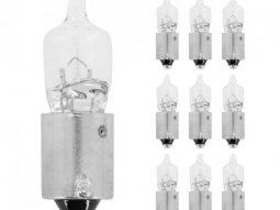 Ampoules (x10) halogène miniature h6w 12v 6w culot bax9s temoin...