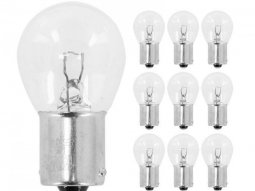 Ampoules (x10) standard 12v 15w culot ba15s norme p21w blanche (clignotant)...