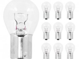 Ampoules (x10) standard 12v 18 w culot ba15s blanche (clignotant) marque...