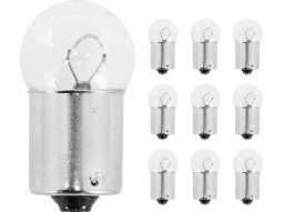 Ampoules (x10) standard 12v 21w culot ba15s norme r10w graisseur blanc (feu...