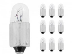 Ampoules (x10) standard 12v 2w culot ba9s norme 53 temoin blanc (feu de...