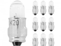 Ampoules (x10) standard 6v 1,2w culot ba7s norme t4w temoin blanc (feu de...