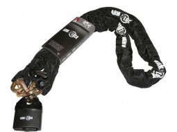 Antivol à chaine marque Armlock avec cadenas 1,50m - Maillon...
