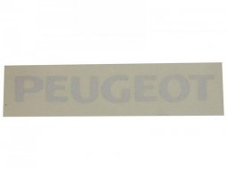 Autocollant mobylette peugeot pour selle ou carosserie blanc (150x19mm)