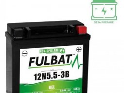 Batterie 12N5.5-3B marque Fulbat 12V 5.5AH lg135 l60 h130 (gel - sans...