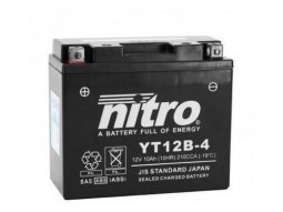 Batterie 12v 10ah nt12b-4 marque Nitro sla sans entretien prête...