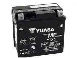 Batterie 12v 4ah ytx5l marque Yuasa (lg114XL71xh106mm)