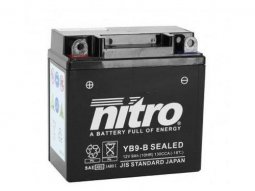 Batterie 12v 9ah nb9-b marque Nitro sla sans entretein prête à...