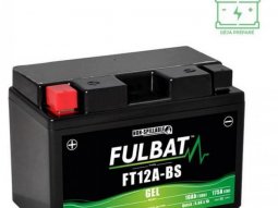 Batterie FT12A-BS marque Fulbat 12V 10AH lg150 l88 h105 (gel - sans...