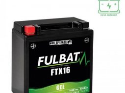 Batterie FTX16 marque Fulbat 12V 14AH lg150 l87 h161 (gel - sans entretien)