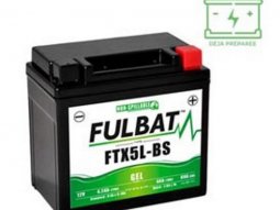 Batterie gel FTX5L-BS 12V 5 AH (équivalente à une YTX5L-BS)...