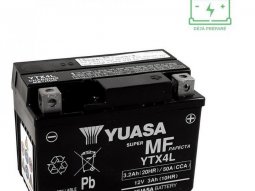 Batterie marque Yuasa ytx4l 12v / 3ah sans entretien - agm activee usine