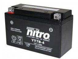 Batterie pour moto / scooter / quad 12V 6,5 Ah YT7B-4 sans entretien AGM...
