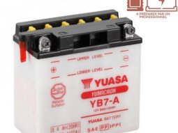 Batterie yb7-a (12n7-4a) 12v8ah (sans acide) marque Yuasa pour maxi-scooter...