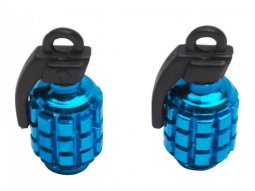 Bouchons de valve x2 Grenade bleu