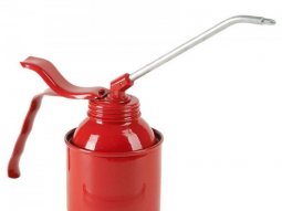 Burette standard marque Pressol metal rouge 250ml avec bec rigide 135mm