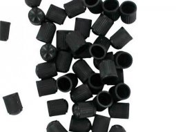 Capuchon / bouchon valve standard noir (x100)