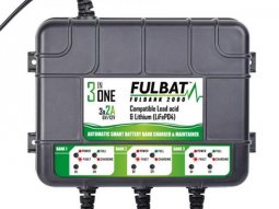 Chargeur batterie marque Fulbat fullbank 2000 3 sorties - 12v 3x2a