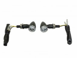 Clignotants à led x2 moto avoc mini seto 4 leds smd orange base alu...