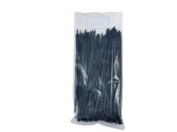 Collier rilsan plastique noir long 4,8x250mm (x100)