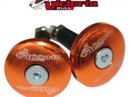 Embouts de guidon plat diamètre 12mm orange Victoria Bull...