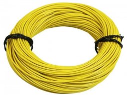 Fil électrique 0,75mm2 9-10 multibrin jaune (50m)