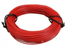 Fil électrique 0,75mm2 9-10 multibrin rouge (50m)