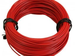 Fil électrique 1,00mm2 12-10 multibrin rouge (50m)