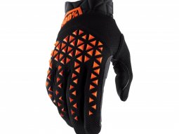 Gants motos 100% airmatic noir / orange taille L