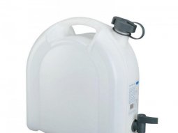 Jerrycan-bidon eau marque Pressol en polyethylene transparent avec bouchon...