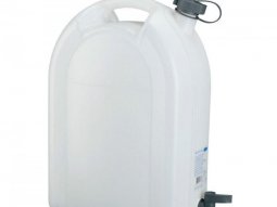 Jerrycan-bidon eau marque Pressol en polyethylene transparent avec bouchon...