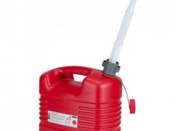 Jerrycan-bidon essence-carburant marque Pressol en polyethylene rouge avec...