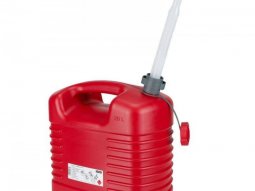 Jerrycan-bidon essence-carburant marque Pressol en polyethylene rouge avec...