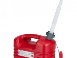 Jerrycan-bidon essence-carburant marque Pressol en polyethylene rouge avec...