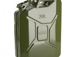 Jerrycan-bidon essence-carburant marque Pressol metal armee vert 20l