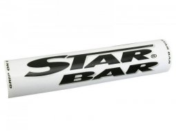 Mousse de guidon moto cross star bar mx-enduro blanc (diamètre 50mm...