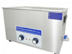 Nettoyeur-bac ultrasons professionnel analogique 30l 600 watts avec vanne...