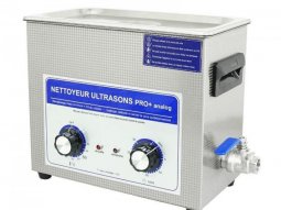 Nettoyeur-bac ultrasons professionnel analogique 6l 180 watts avec vanne de...